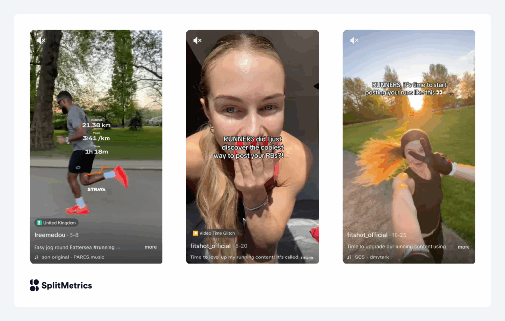 FitApp's Competitors' social ads - TikTok