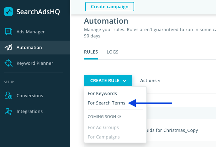 Apple Ads rules for search terms